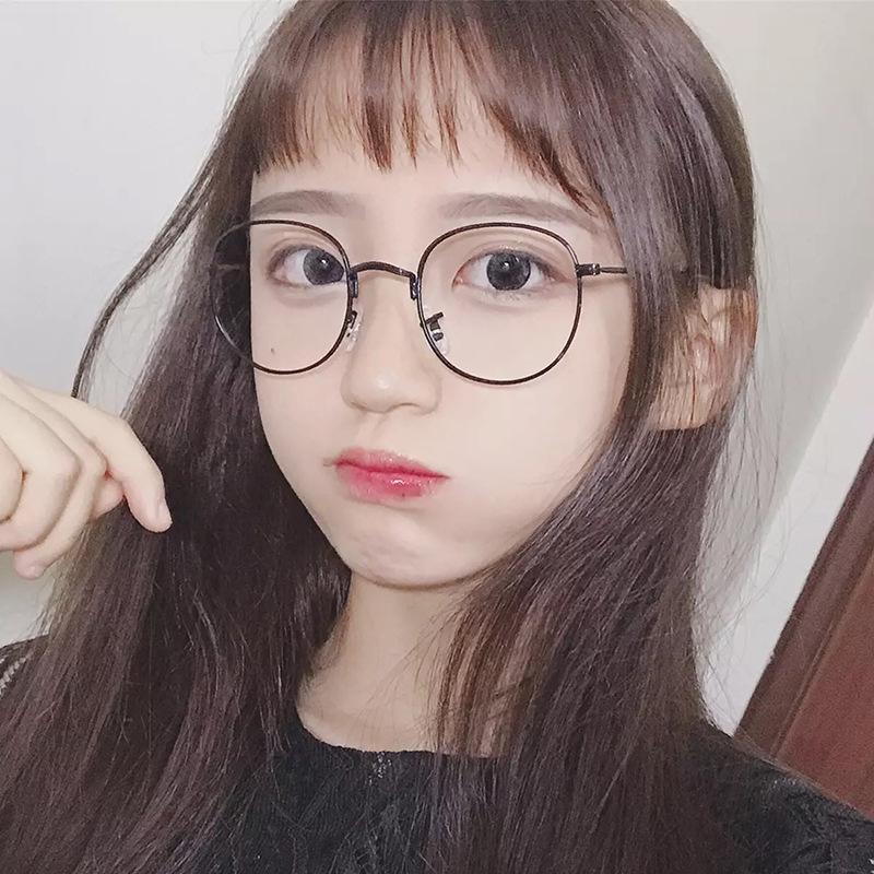 New Fashion Simple Unisex Round Plain Glasses for Men Women Metal Frame Glasses for Wedding Party Eyeglasses