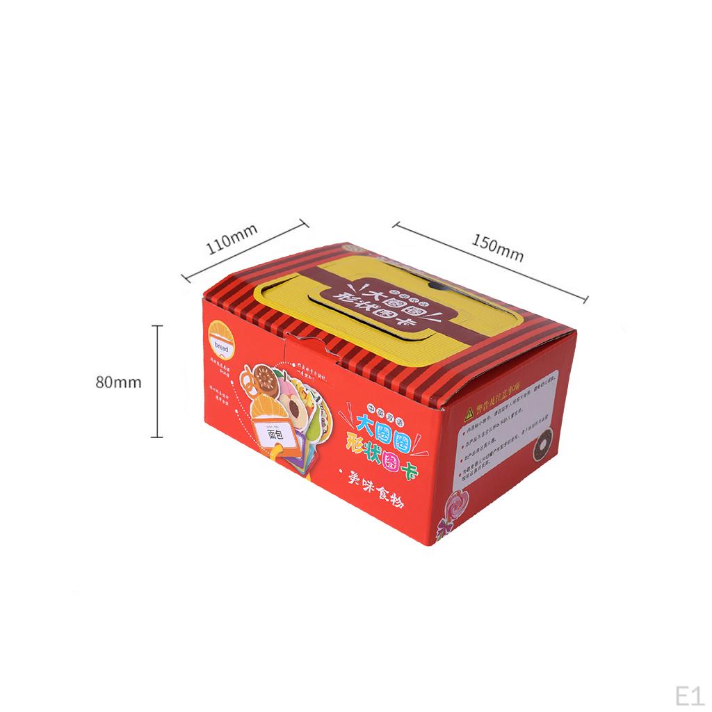 30 Pieces Kids Preschool Educational Flash Cards with Storage