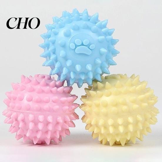 Soft Rubber Dog Toy Spike Ball Flexible TPR Cleans Teeth Massages Gums Reduces Pet Bad Breath Durable Interactive Chew for Dogs And Cats