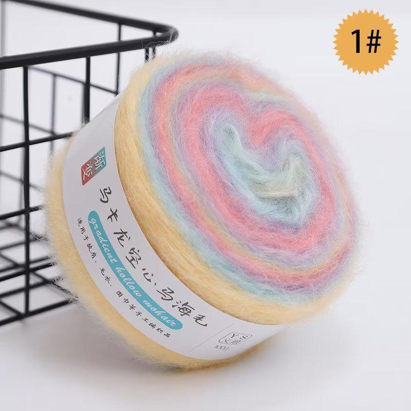 Gradient Mohair Yarn Ball for DIY Knitting & Crochet Projects - Perfect for Scarves, Sweaters, and Blankets