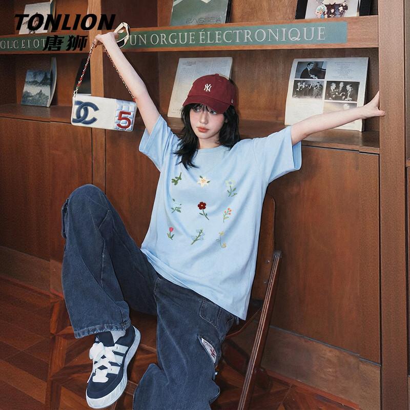 TonLion Women s Floral Print Short-Sleeve T-Shirt XL