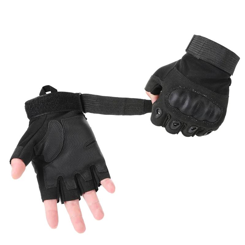 Fingerless Male Tactical Gloves Hard Knuckle Motorcycle Gloves for Men and Women Outdoor Use Bicycle Hunting Hiking Fingerless Gloves