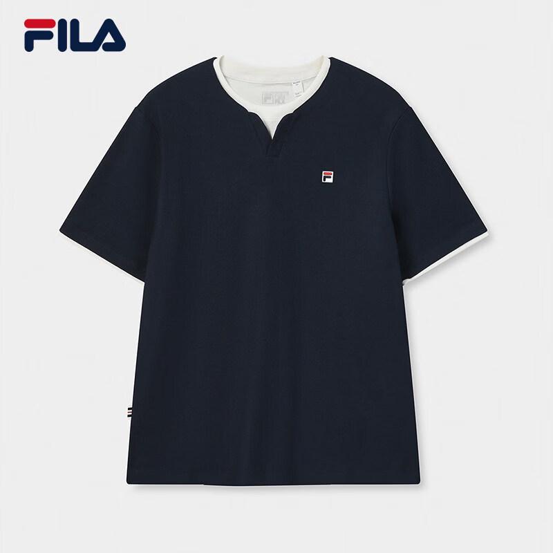 FILA Men s Faux Two-Piece Knit T-Shirt XL