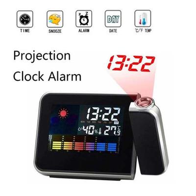 Lcd Digital Led Projector Projection Weather Station Calendar Snooze Alarm Clock