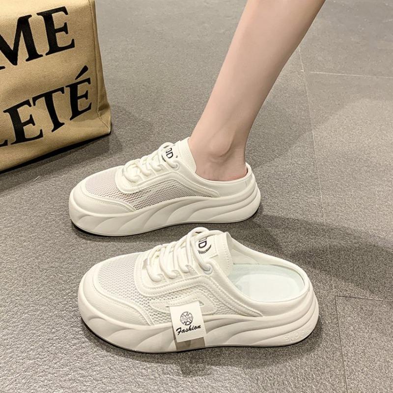 Fashionable Breathable Women's Slippers Soft Bottom White Color Casual Shoes For Students Summer 2025 New Arrival Outerwear
