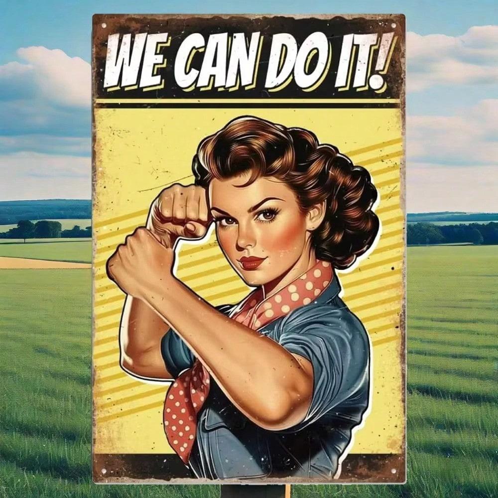 

Vintage Metal Wall Art Boxing Girl Retro Home Gym Decor Rustic Tin Sign TYA16350-20x30cm різнокольоровий