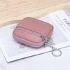 Women's Genuine Leather Mini Coin Purse with Zipper - Compact Storage for Driver's License, Lipstick, and Earphones.