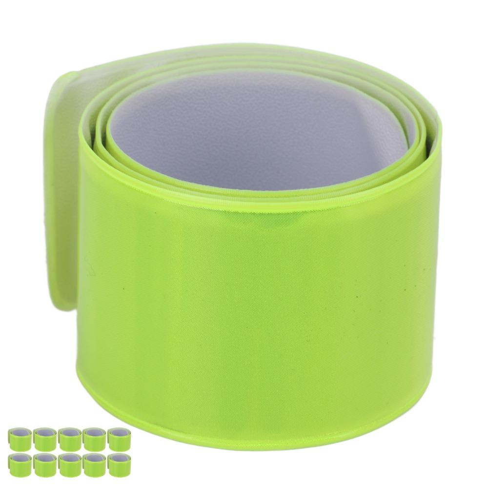 10PCS 40*3cm Reflective Slap Bands High Visibility Safety Reflector Strips for Adults