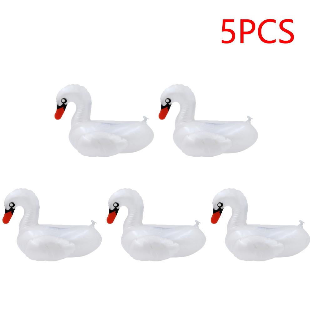 Inflatable Cup Holder PVC Swan Beverage Glass Holder Portable Water Inflatable Coasters for Holiday Birthday Party