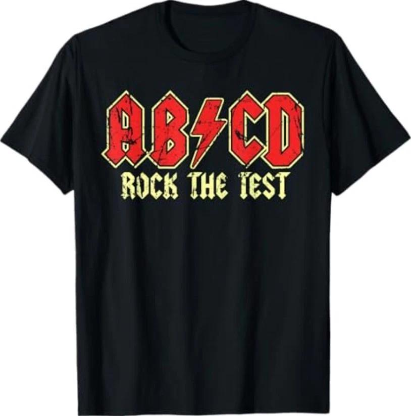 ABCD Rock The Test Day Teacher Student Motivational Testing T-Shirt XXL