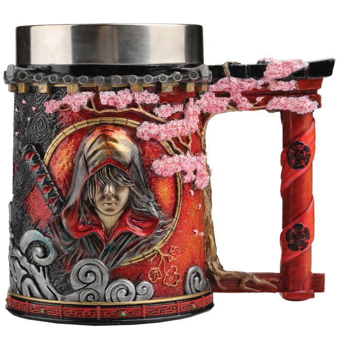 Mug enfant - nemesis now - assassins creed - rouge/noir - cylindrique - résine
