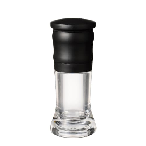 Kyocera 40ml Ceramic Salt & Pepper Mill, for Crystal Salt, Rock Salt, Pepper, Spices, Adjustable Coarseness, Disassembles and Cleans, Black, CM-10N-BK