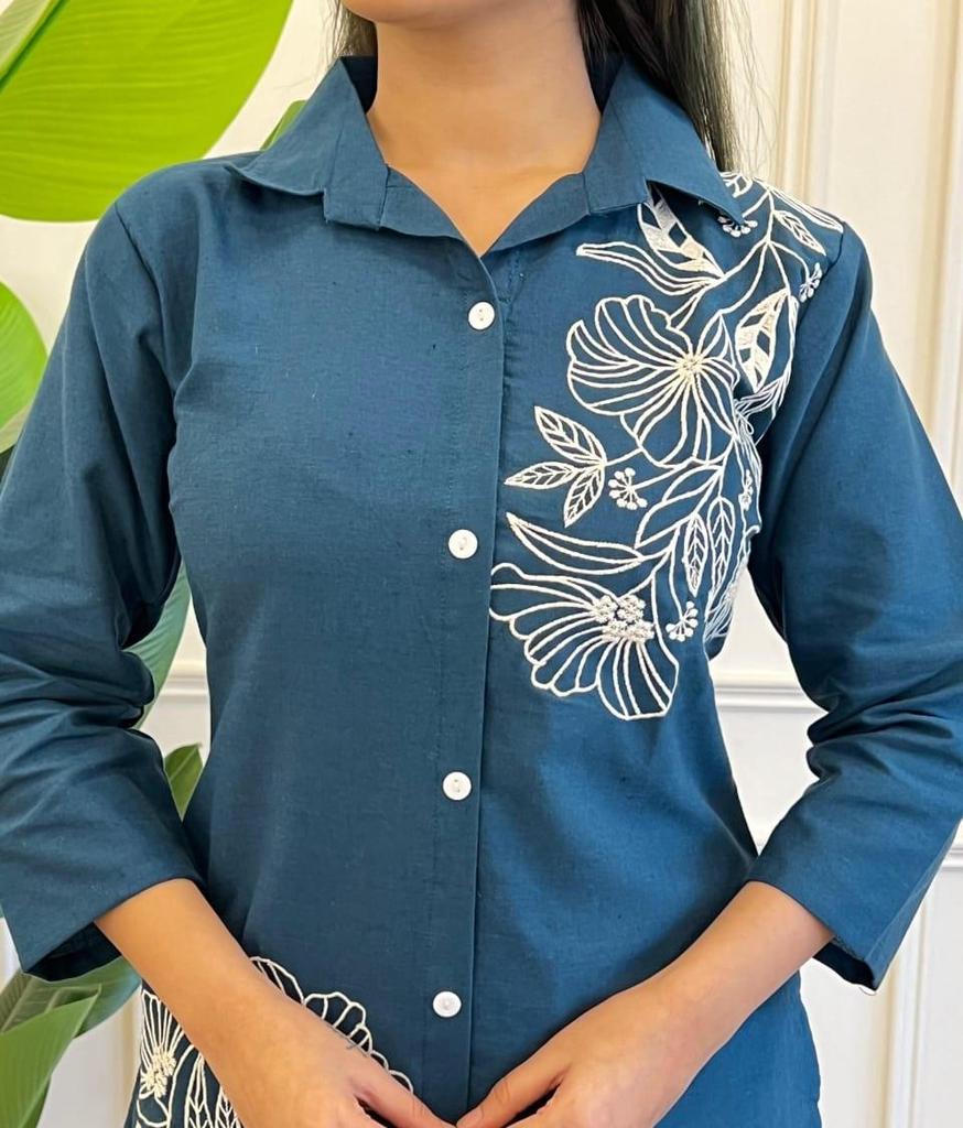 Indischer Damen Designer Kurta Hose Kordel Set Bollywood Oberteil Tunika Kurti Reines Baumwollkleid