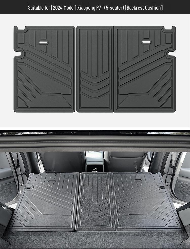Compatible Trunk and Seat Backrest Mats for 2023-2025 Xiaopeng P7/P7i/P7+ Models - Full TPE Tailbox Protection