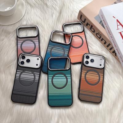 Applicable To iPhone17promax Mobile Phone Case, the New 16pro Magnetic Suction 15/14 Carbon Fiber 13 Anti-drop All-inclusive Male