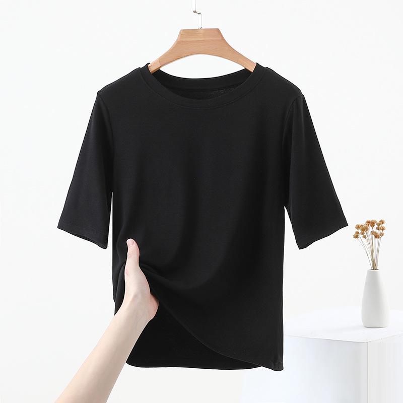 Women's Slimming 5-Sleeve Round Neck T-Shirt - 2024 Spring/Summer Fashion