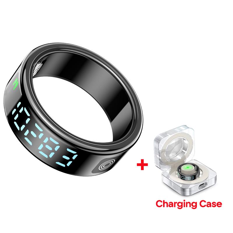 2025 New SR08 Smart Ring Men Women LED Display Screen Heart Rate Blood Oxygen Monitoring 5ATM Waterproof Multi Sports Modes