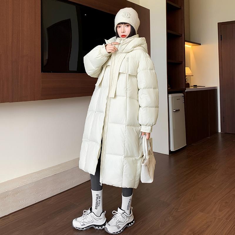Winter medium and long thickened padded jacket women's new coat loose padded jacket cold and warm padded jacket tide