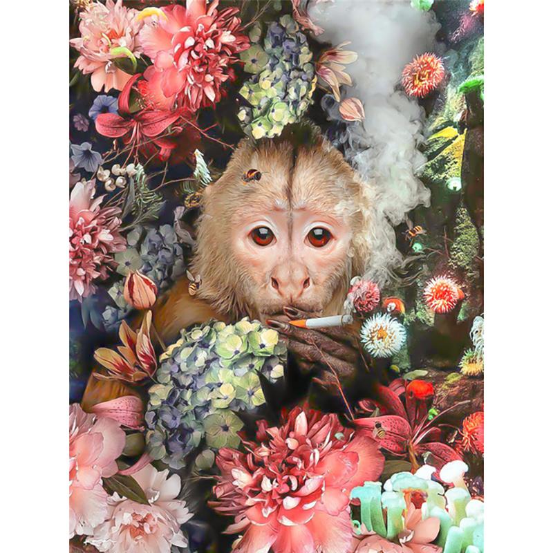 Full Round Drill 5D DIY Animals Tiger Diamond Painting Flower Fox Diamond Embroidery Cross Stitch Christmas Decoration