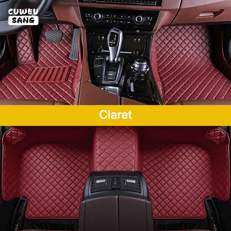 CUWEUSANG Custom Car Floor Mats For Skoda Superb Auto Carpets Foot Coche Accessorie