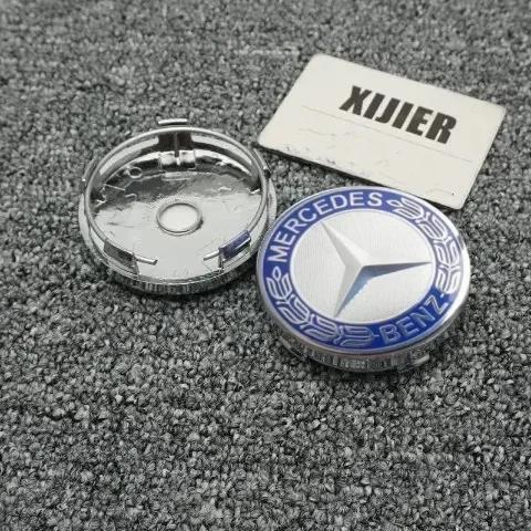 DJR5   New For Mercedes Benz 4 pieces 60MM Car Wheel Center Hub Caps Cover decorate Accessories For MERCEDES BENZ AMG W166 W253 X253 X2