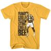 Muhammad Ali Fliege wie ein Schmetterling Herren T-Shirt Kampfhaltung Steche wie eine Biene