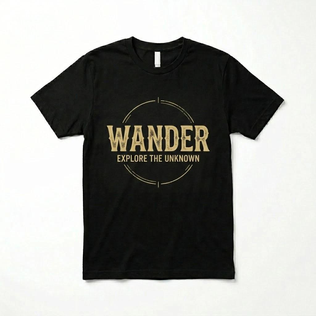 Vintage Wander T-Shirt | Explore the Unknown Adventure Shirt | Retro Nature Tee L
