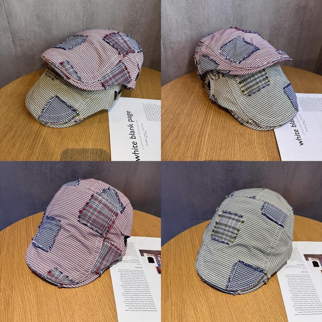 Retro Patchwork Baseball Cap With Sunshade For Casual Outdoor Activities