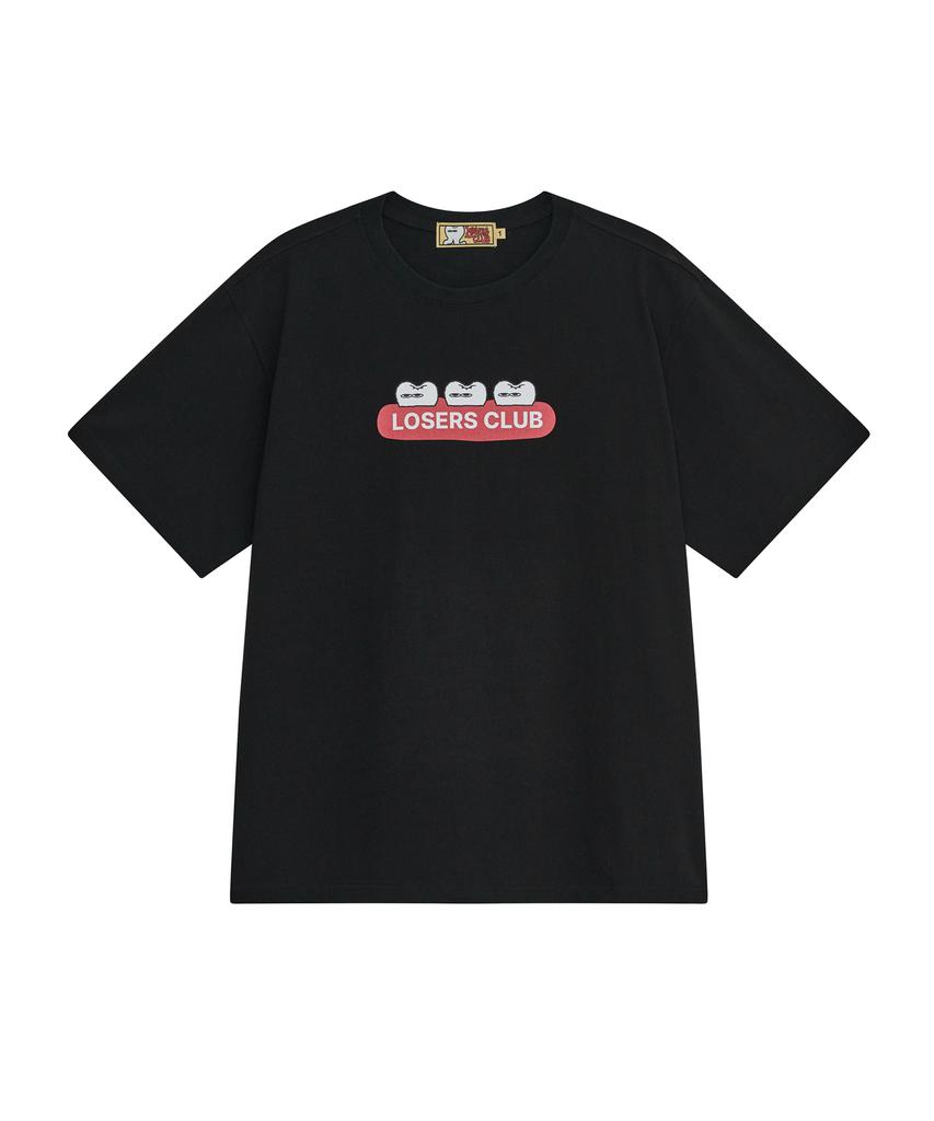 Lujeoseukeulleob Gums Logo Graphic Short Sleeve T-Shirt Black