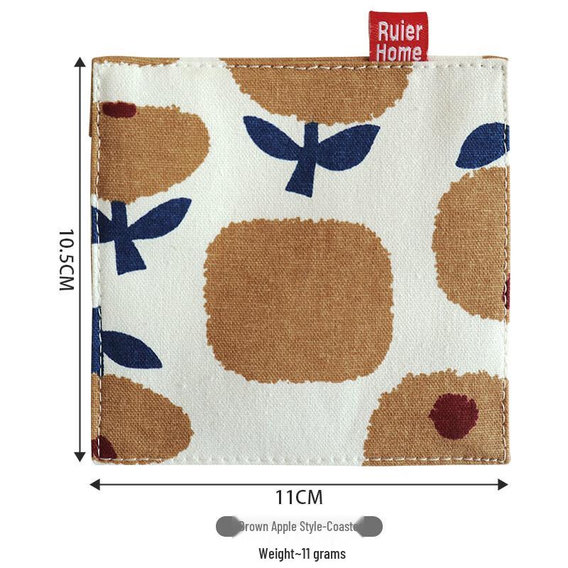 Fabric Printed Heat-Insulating Coaster Set