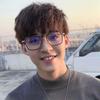 William Chan Anti-Blue Light Retro Large Frame Glasses with Double Bridge, Fashionable Myopia-Ready.
