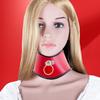 MFMYEE BDSM Bondage Leather Red Roleplay SM Sex Toy Women's Collar, - O-Ring, Collar,