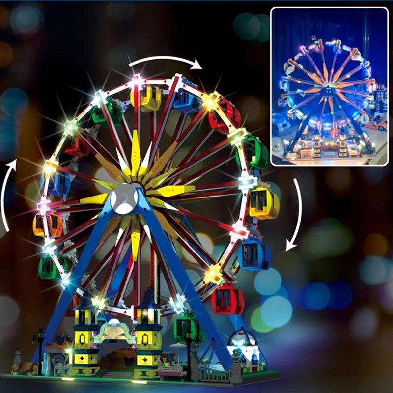 MOULD KING Kreative App motorisiertes Riesenrad Modell Bausteine Montage Ziegel Lernspielzeug für Kinder Weihnachtsgeschenke