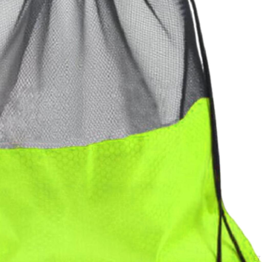 Basketball Mesh Bag Drawstring Backpack Oxford Cloth for Football Soccer