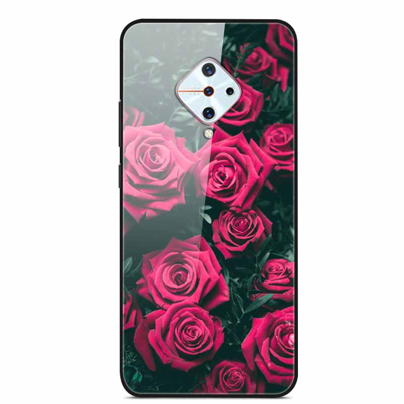 Tempered Glass Case For Vivo V17 Case Russia Glass Back Cover Soft Bumper For Vivo V17 Phone Cases V 17 Funda Y9s S1 Pro Coque