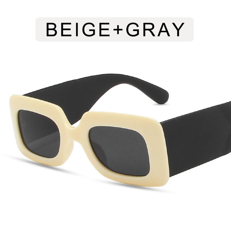 European American Style Women Sun glasses Rectangle Shape Wide Leg Women's Sunglasses New Stylish Man Sunglasses