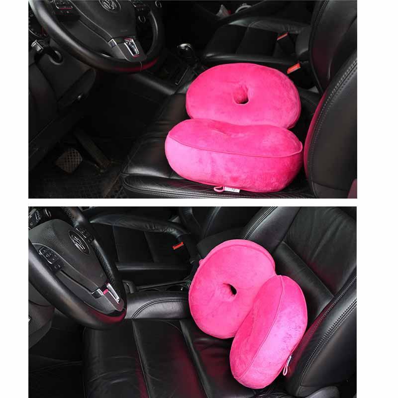 New Dual Comfort Orthopedic Cushion Pelvis Pillow Lift Hips Up Seat Cushion Multifunction Plush Cushion Latex Granules Memory Foam Folding Pad