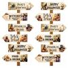 New Party Decoration Halloween Road Sign with Viscose Garden Decoration Welcome Sign Realistic Paper Party Road Sign