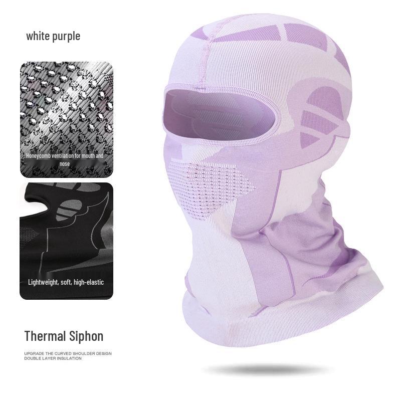 Zimowa wiatroodporna maska na twarz i komin rowerowy: Ciepłe, Grube, Oddychające, Odporne na Zimno do Narciarstwa i Aktywności na Świeżym Powietrzu
