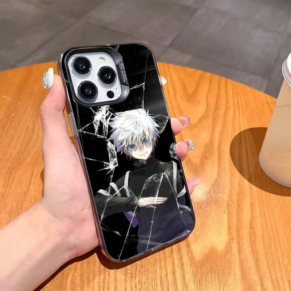 Hunter Cool K-Killua NEW Phone Case For iPhone17,16,15,14,13,12,11,Pro,MAX Gray Matte Silicone Black Cover
