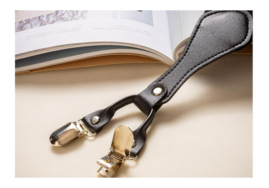 Bretelles pour Homme Antidérapantes Grandes Tailles Britanniques - Bretelles Élastiques Rétro en V (3,5cm)