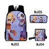 3Dsundropfnaf Backpack Student School Bag Crossbody Bag Pencil Bag Three-Piece Trend
