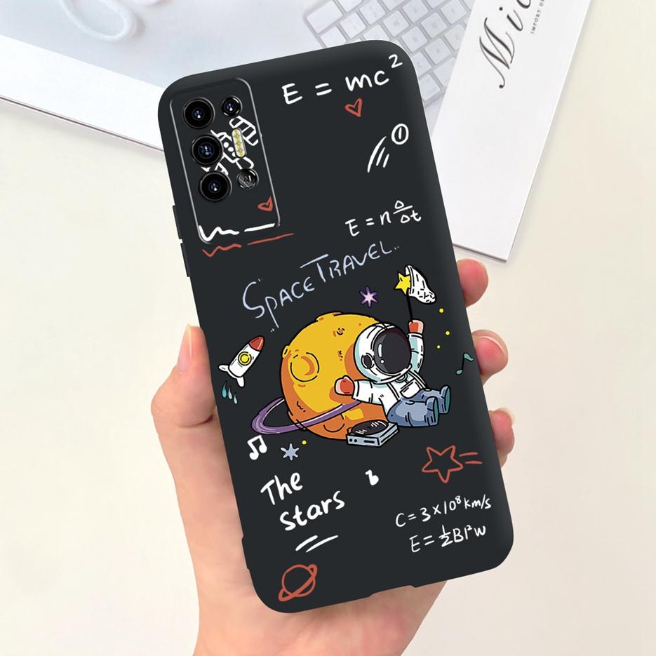 For Tecno Pova 2 Case LE7 LE7n Cute Dinosaur Cartoon Cover Soft Silicone Phone Case For Tecno Pova 2 Pova2 Back Cover 6.9'' Bags