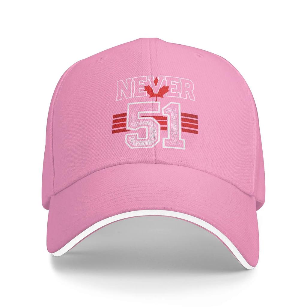 Never 51 Baseball Cap Canadian Pride Maple Leaf Women Unisex Print Trucker Hat Street Style Outdoor Sport Sunscreen Snapback Cap