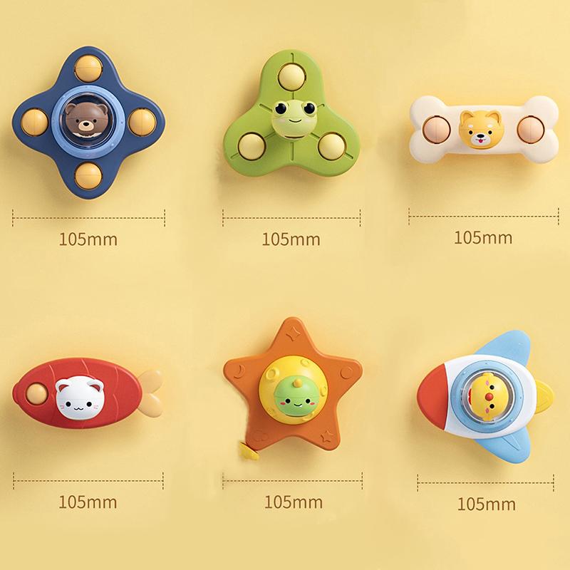 Giocattoli Spinner per Bambini Piccoli Orso Hand Fidget Spinner con Ventosa Giocattoli Sensoriali Sollievo dallo Stress Giochi per Bambini Sonagli Rotanti