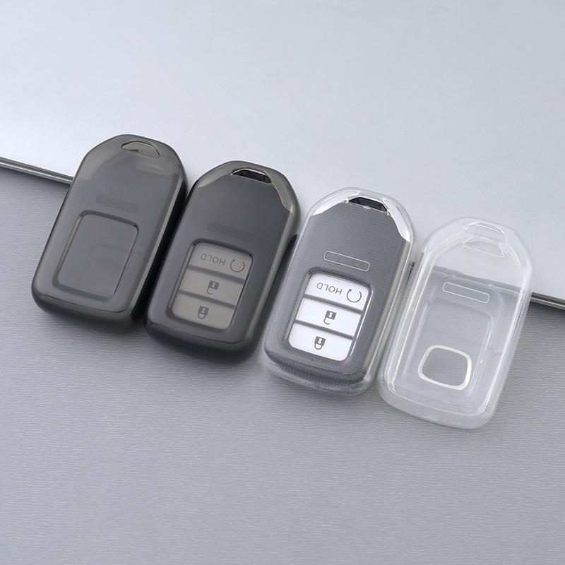 Transparent Full Wrap Honda Key Case for Civic, CR-V, Accord, XRV, Vezel, Fit, Avancier, Crider