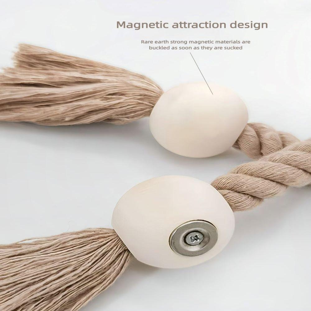 Solid Wood Curtain Tieback Hand-woven Window Curtain Buckles Curtain Rope Holders Living Room