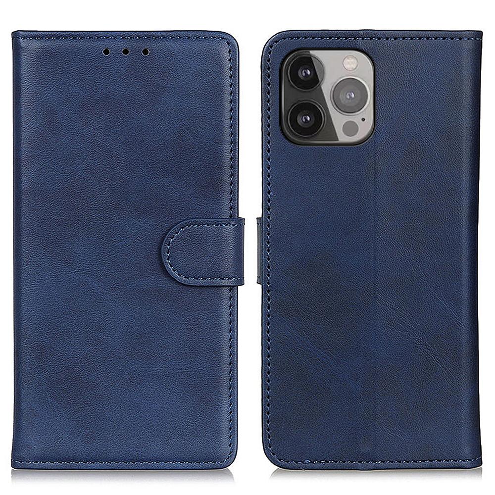 For iPhone 16 Pro Case Cowhide Texture Leather Phone Cover with 3 Card Holder