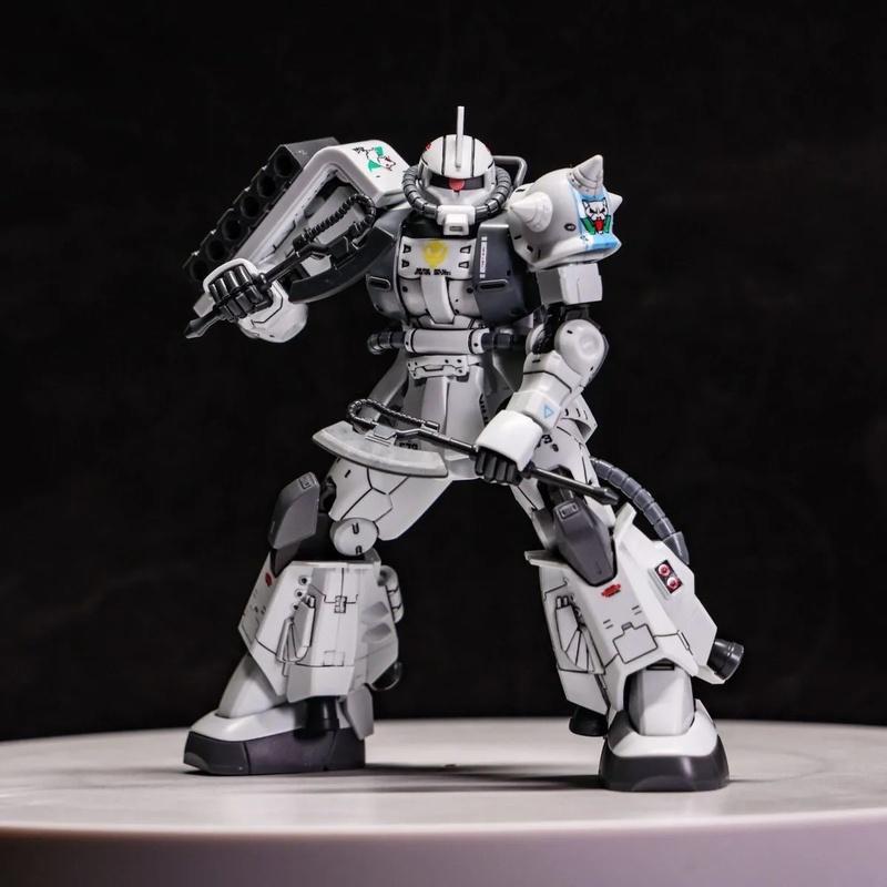 GTO ZAKU II White Wolf Shin Matsunaga HG 1/144 Mech Assembly Model Kit Action Figures Boys' Puzzle Toys Desktop Decoration Doll