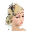 Vintage 1920s Flapper Cosplay Party Feather Headband Women Costume Accessories 20s Cocktail Party Dress Up Headpieces